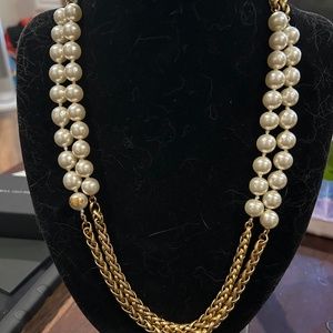 SOLD Chanel 93A Gripoix Pearl and 24K gold plated station necklace